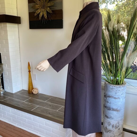 Jaeger Wool Cashmere Angora Overcoat Great Britain Sz12 - Picture 3 of 14